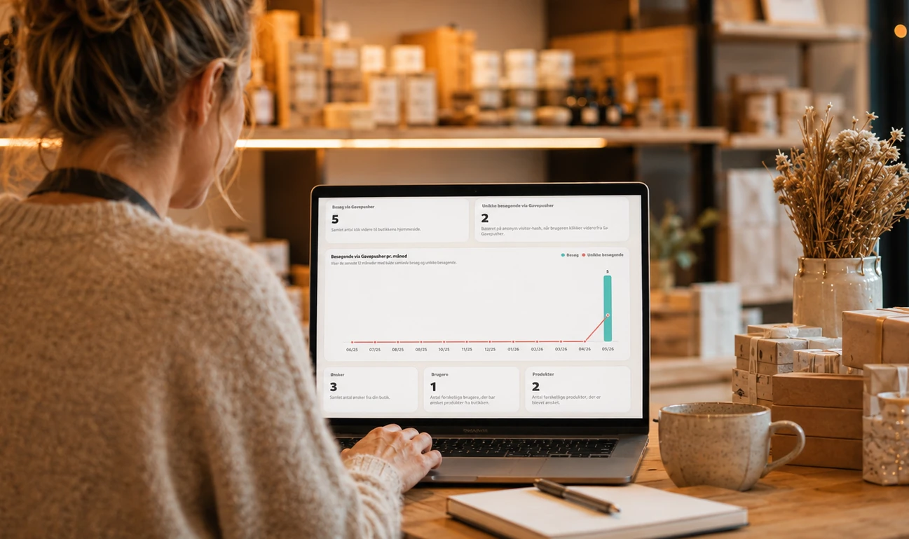 Gavepiloten for virksomheder med webshop, widget eller QR-kode